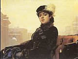 Ivan Nikolaevich Kramskoy Famous Paintings - Portrait of a Woman